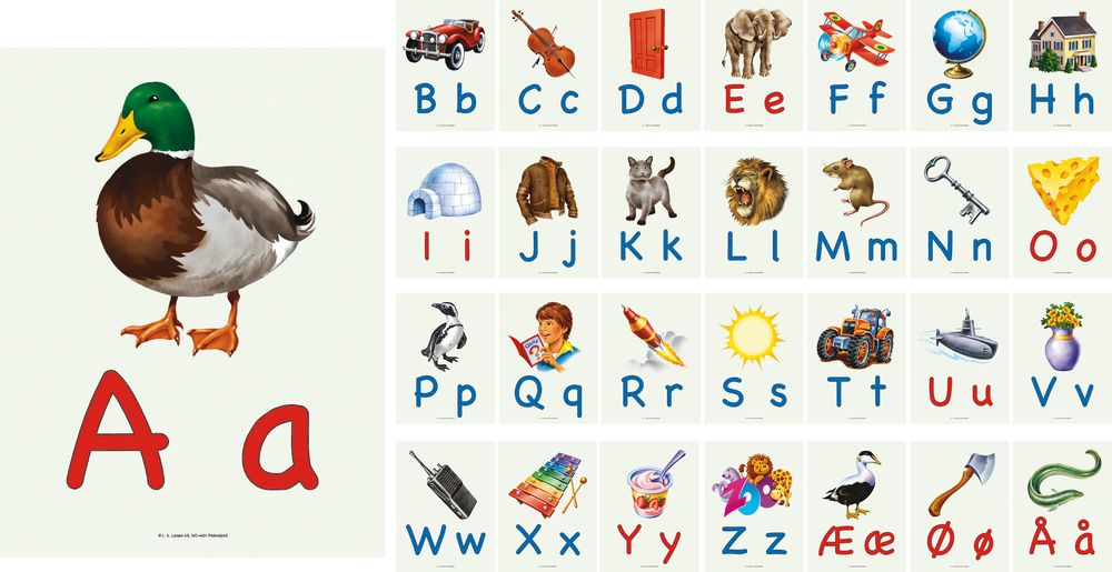 LA4 - Alphabet cards (Norwegian)