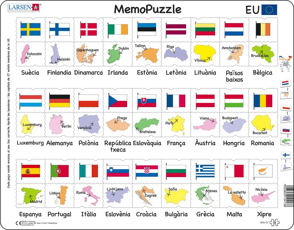 GP2 - MemoPuzzle: Names, Flags and Capitals of 27 EU Member States (Catalan) GP2 - MemoPuzzle: Names, Flags and Capitals of 27 EU Member States (Catalan)