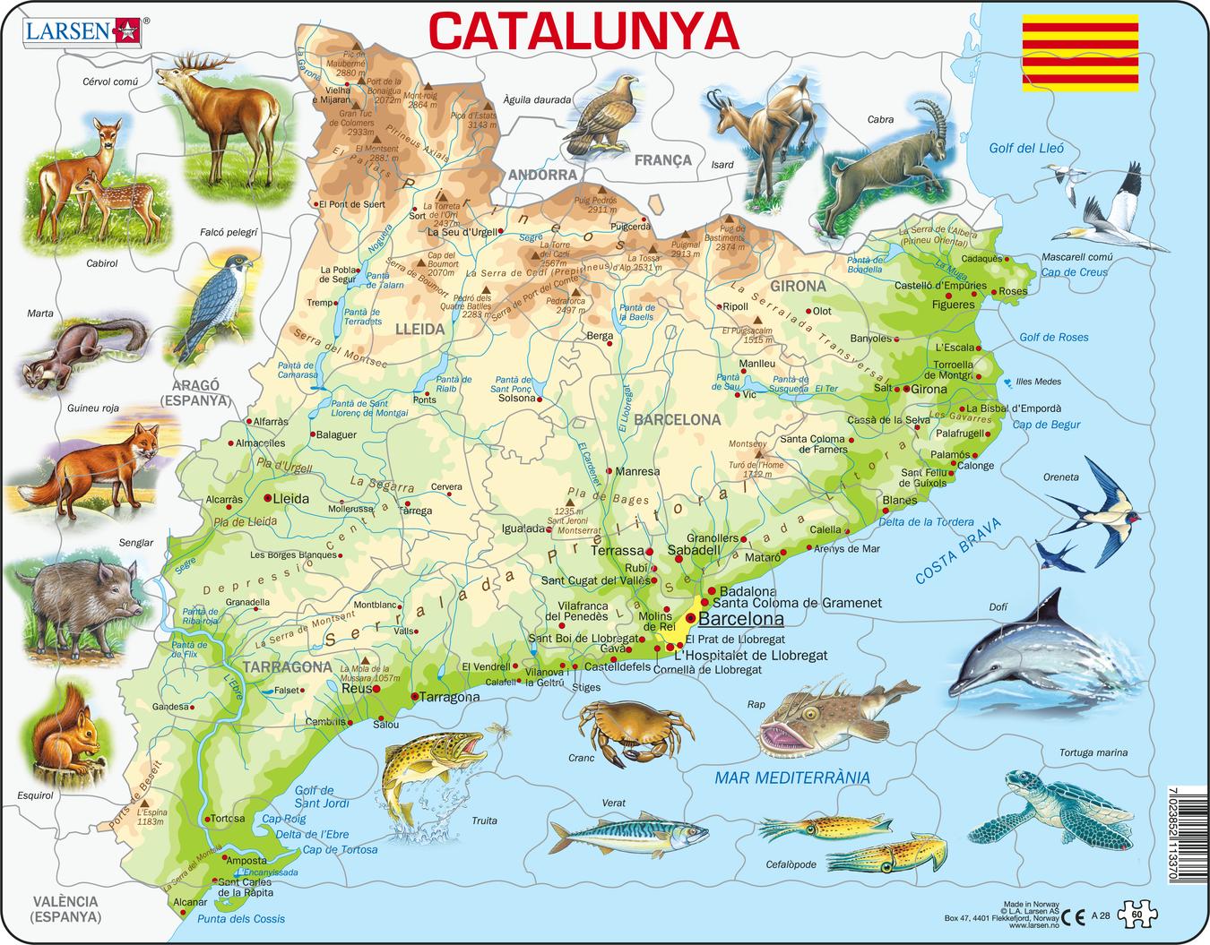 A28 Catalonia Other maps Puzzles Larsen Puzzles
