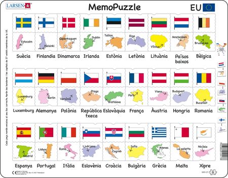 GP2 - MemoPuzzle: Navn, flagg og hovedsteder til 27 EU-land