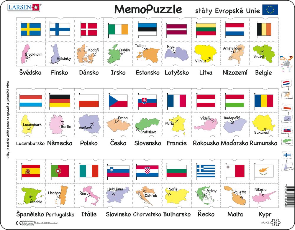 GP2 - MemoPuzzle: Names, Flags and Capitals of 27 EU Member States (Czech) GP2 - MemoPuzzle: Names, Flags and Capitals of 27 EU Member States (Czech)