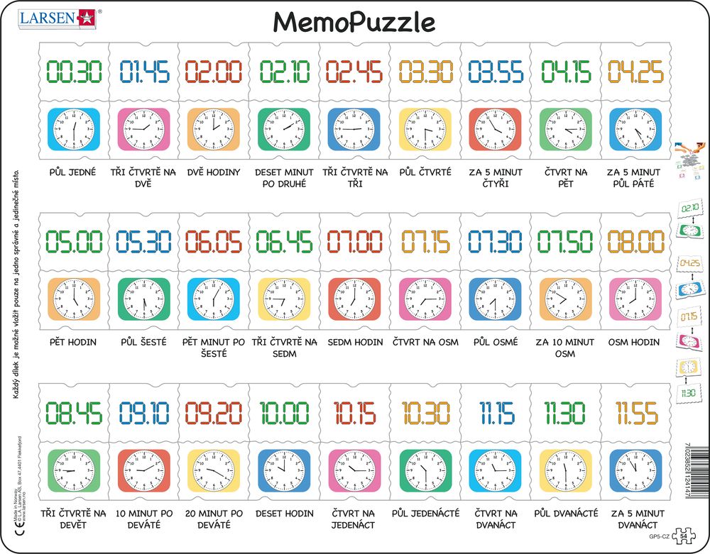 GP5 - MemoPuzzle: Learn the Clock (Czech) GP5 - MemoPuzzle: Learn the Clock (Czech)