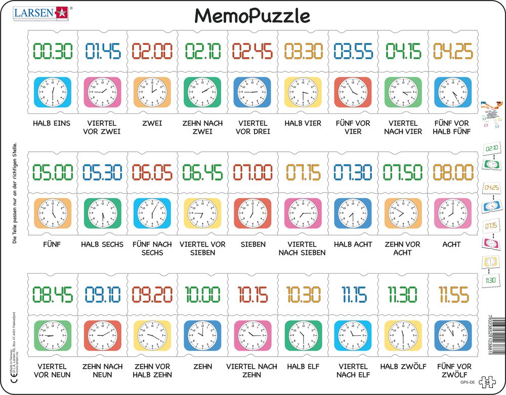 GP5 - MemoPuzzle: Learn the Clock (German) GP5 - MemoPuzzle: Learn the Clock (German)