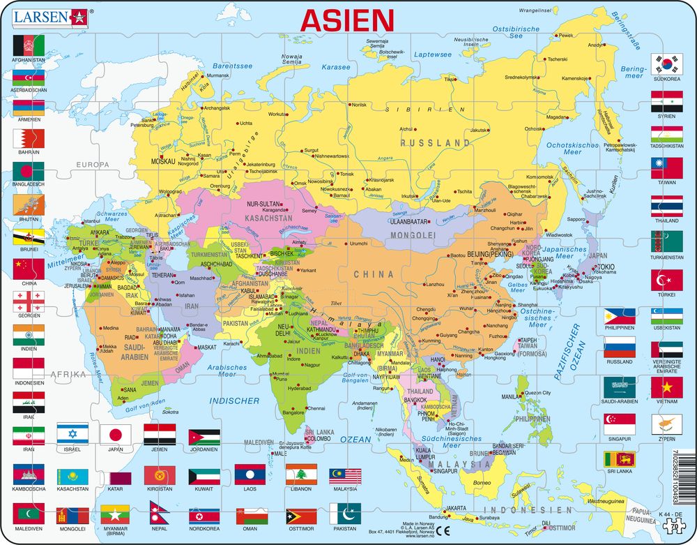 K44 - Asia Political Map (German) K44 - Asia Political Map (German)
