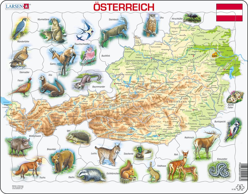 K93 - Østerrike m/dyr (Tysk) K93 - Østerrike m/dyr (Tysk)