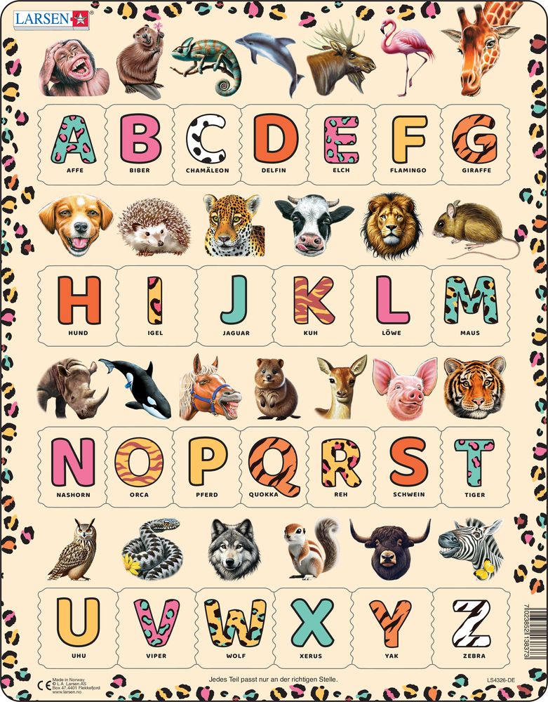 LS4326 - Alfabet med dyr (Tysk) LS4326 - Alfabet med dyr (Tysk)