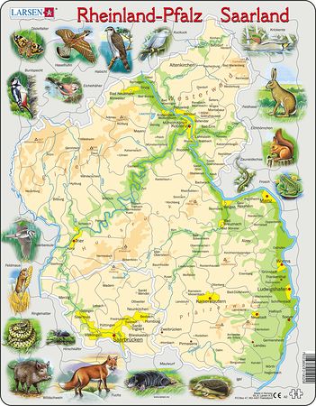 A2 - Rheinland-Pfalz physical map