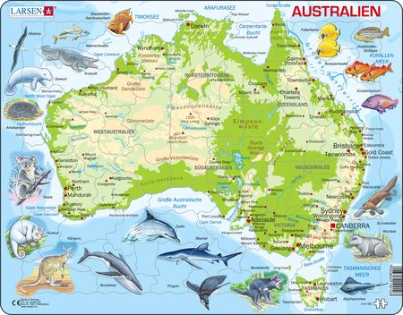 A31 - Australia, topografisk kart