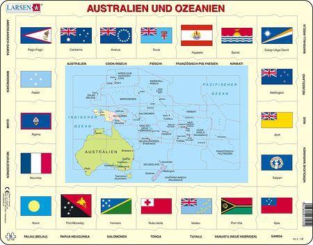 KL5 - Kart/flagg - Australia og Oseania