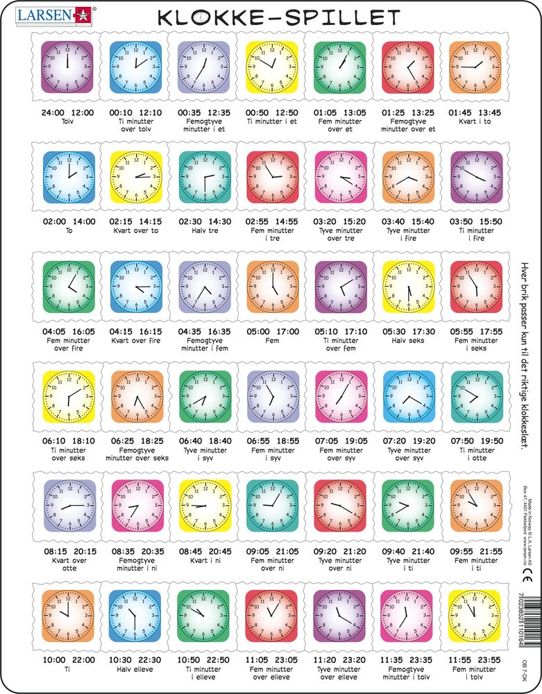 OB7 - Learn the Clock (Danish) OB7 - Learn the Clock (Danish)