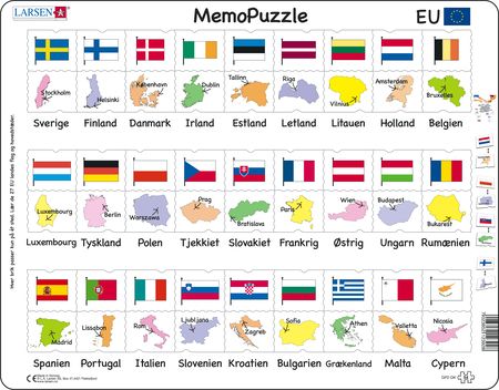 GP2 - MemoPuzzle: Navn, flagg og hovedsteder til 27 EU-land