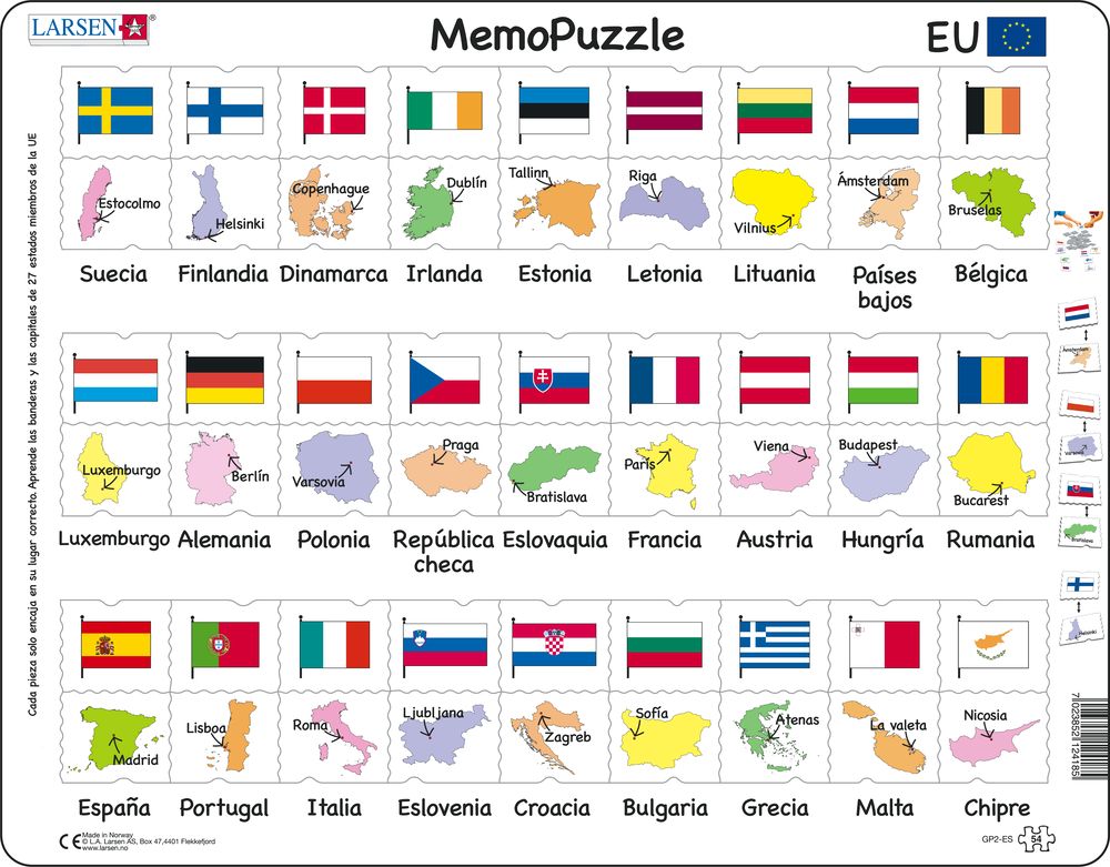 GP2 - MemoPuzzle: Names, Flags and Capitals of 27 EU Member States (Spanish) GP2 - MemoPuzzle: Names, Flags and Capitals of 27 EU Member States (Spanish)