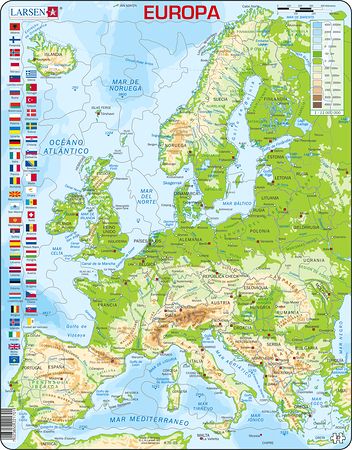 K70 - Europa, topografisk kart