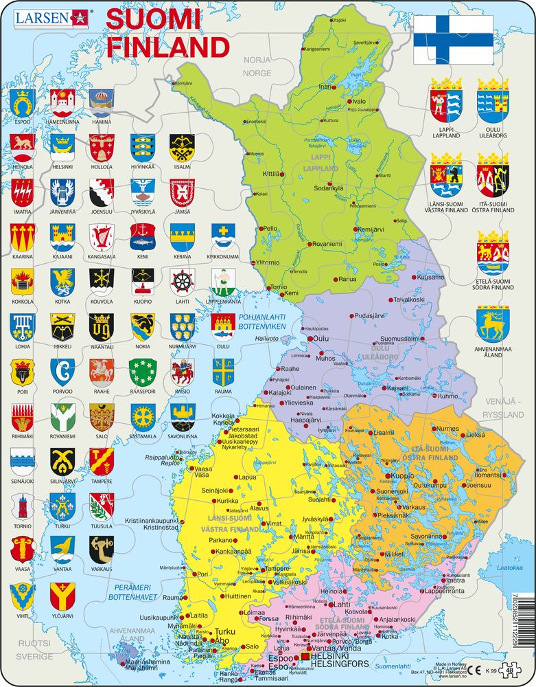 K99 - Finland Political Map (Finnish) K99 - Finland Political Map (Finnish)