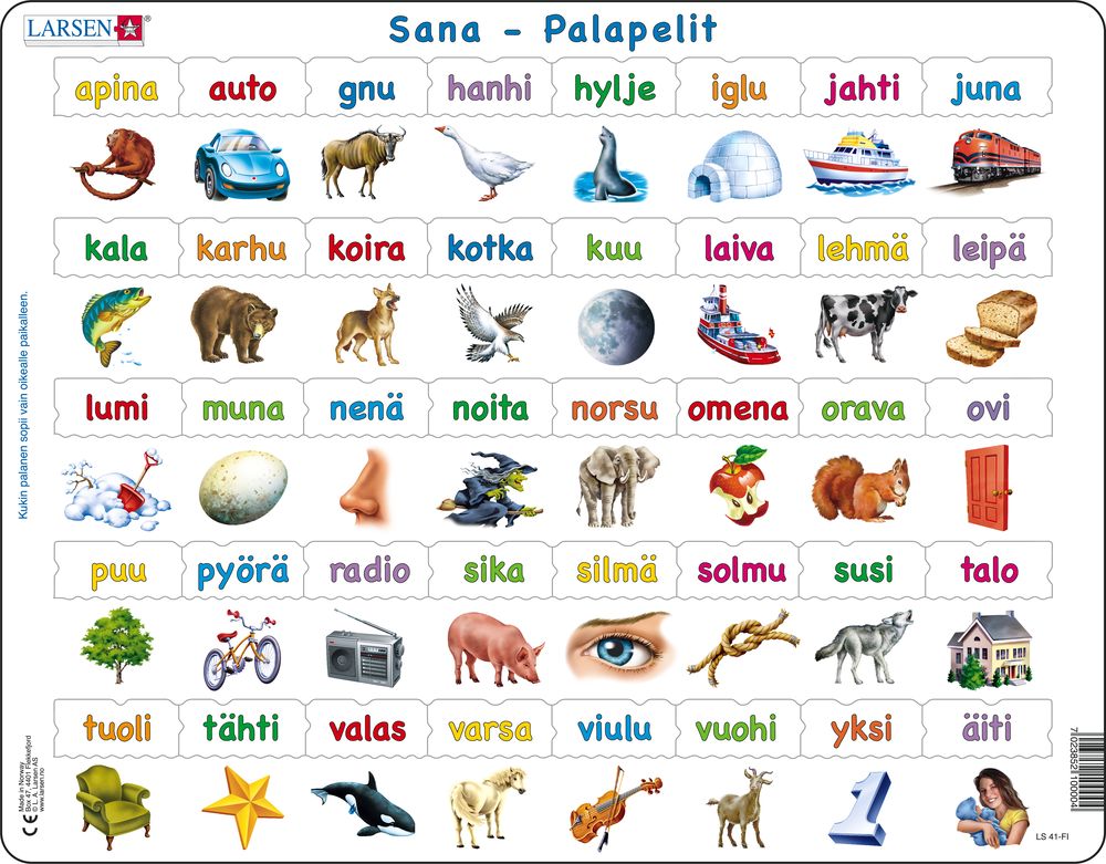 LS41 - Lær å lese: Enkle ord med 23 små bokstaver (Finsk) LS41 - Lær å lese: Enkle ord med 23 små bokstaver (Finsk)