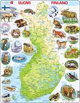 K75 - Finland Physical Map With Animals