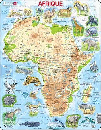 A22 - Afrika, topografisk kart