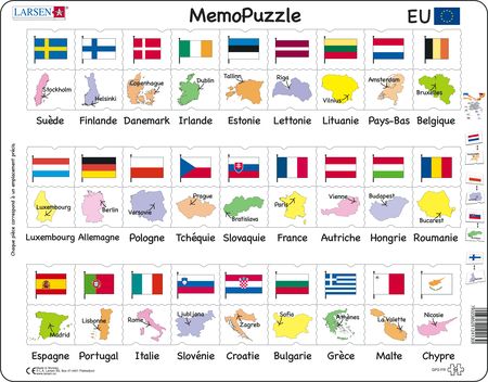 GP2 - MemoPuzzle: Navn, flagg og hovedsteder til 27 EU-land