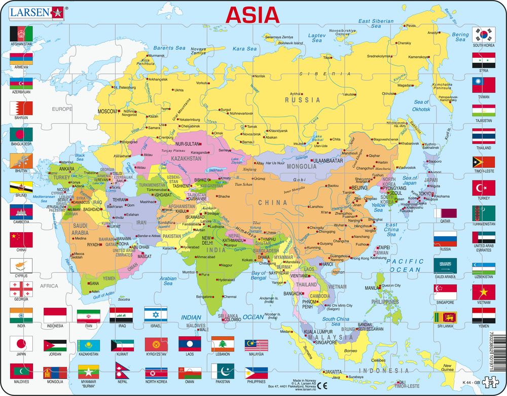 K44 - Asia Political Map (English) K44 - Asia Political Map (English)