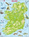A23 - Irland topografisk kart med dyr