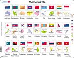 GP7 - MemoPuzzle. Navn, flagg og hovedsteder til 27 land i Asia og Stillehavet
