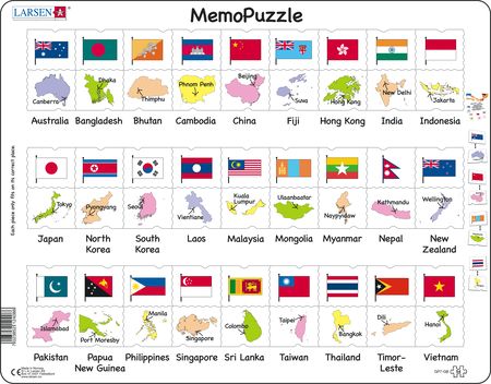 GP7 - MemoPuzzle: Names, Flags and Capitals of 27 Countries in Asia and the Pacific