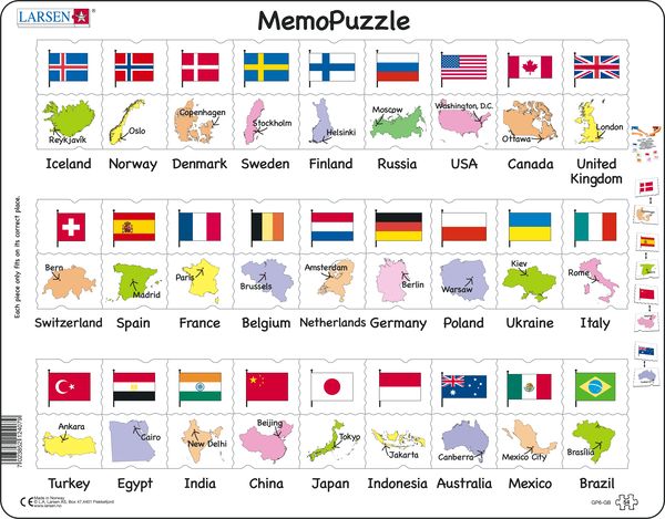 GP6 - MemoPuzzle: Flags and Capitals of 27 Countries