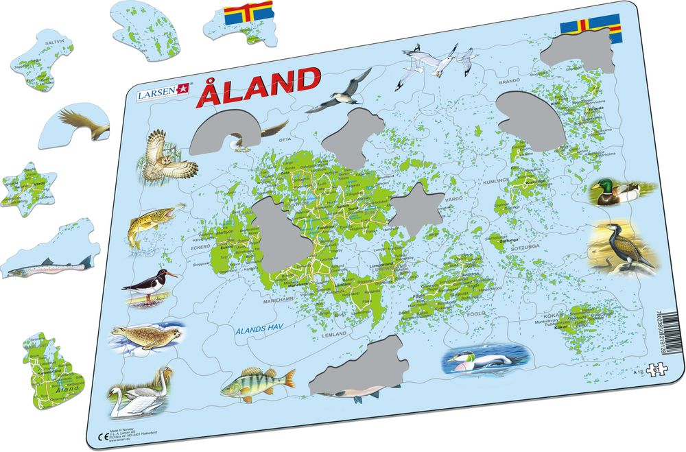 A12 - Åland Fysisk med Dyr (Illustrasjonsbilde 1)