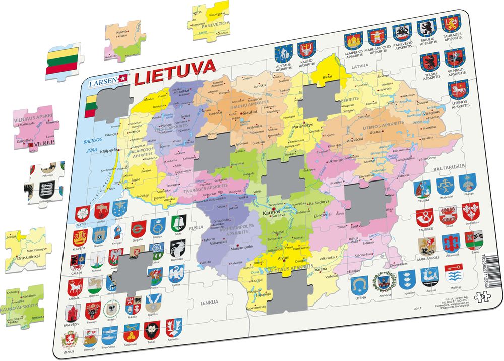 A3 - Litauen Politisk (Illustrasjonsbilde 1)