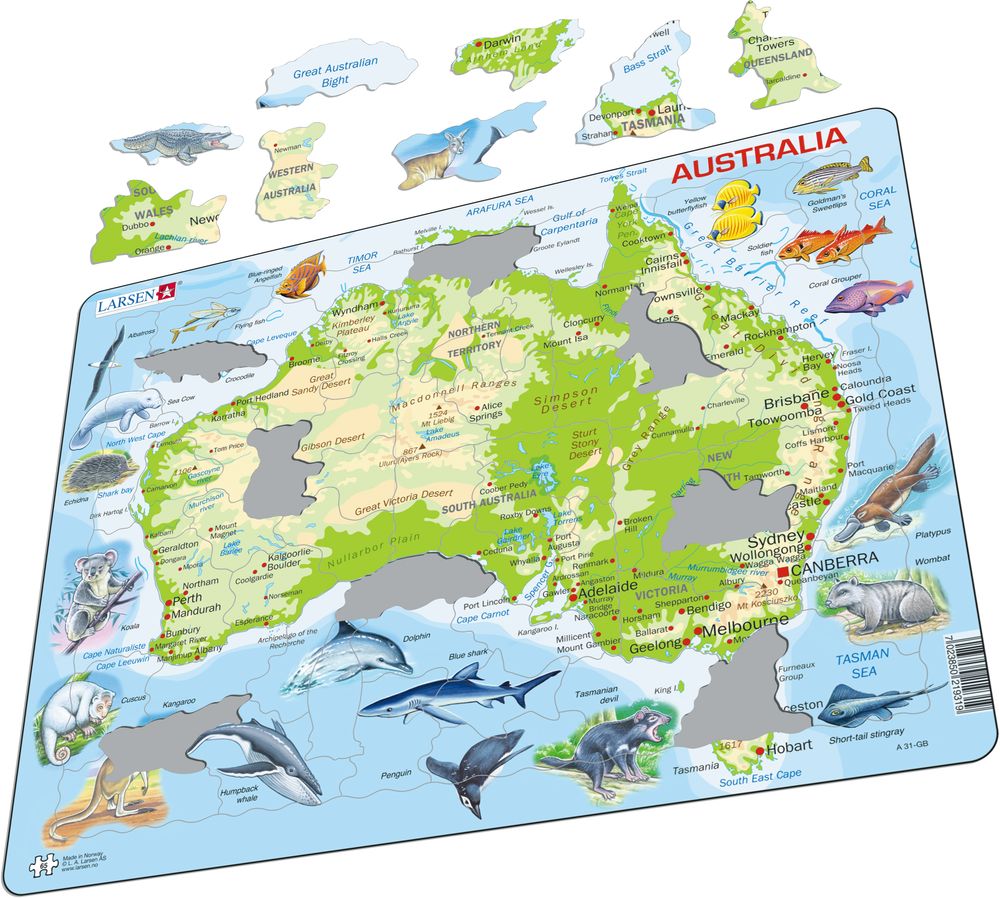 A31 - Australia Topographic Map (Illustrative image 1)