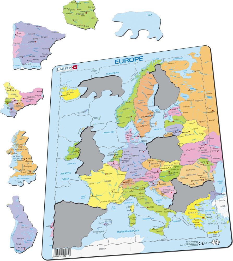 A8 - Europe Political Map for Younger Children (Illustrative image 1)