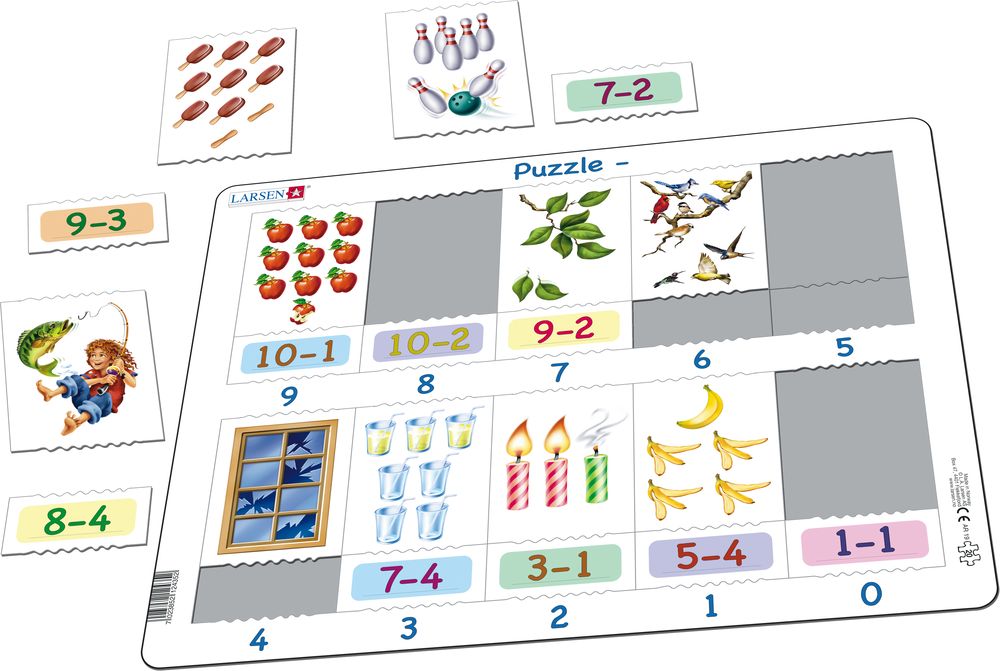 AR19 - Puzzle Minus, lær og forstå subtraksjon. (Illustrasjonsbilde 1)