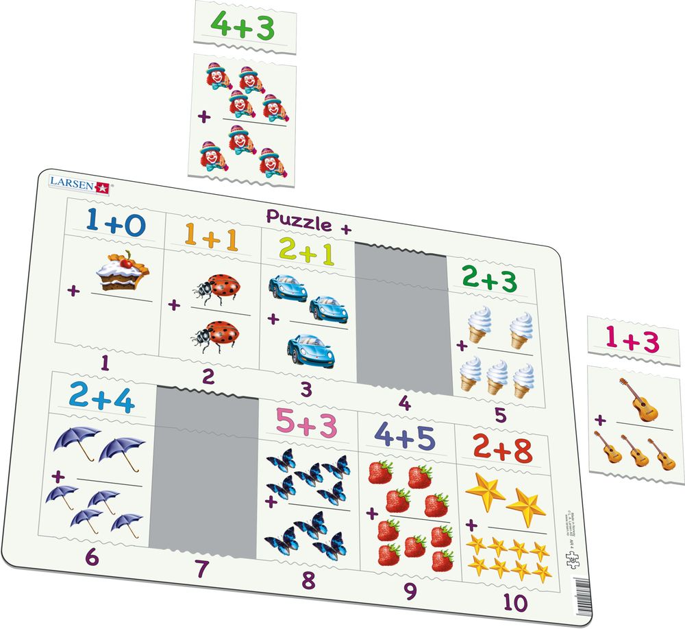 AR4 - Math puzzle: Addition from 1 to 10 (Illustrative image 1)