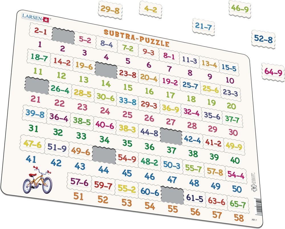 AR7 - Math Puzzle Subtraction from 1-65 (Illustrative image 1)