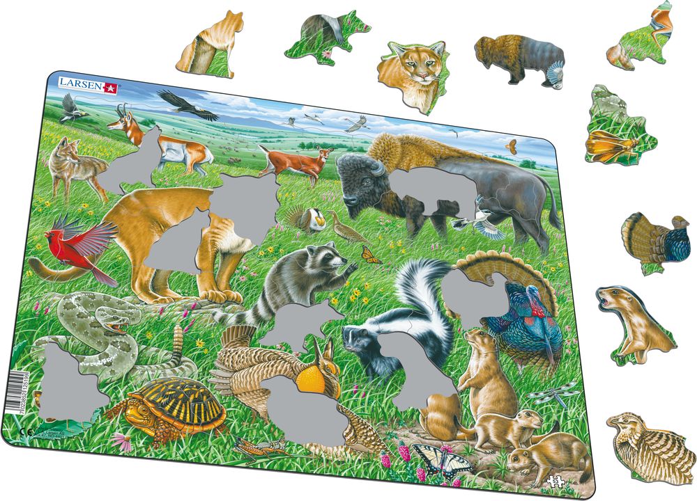 FH40 - Wildlife on the Great American Prairie :: Animals :: Puzzles ::  Larsen Puzzles