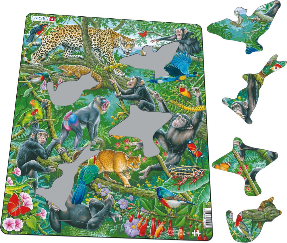 FH41 - A Dense African Rainforest :: Animals :: Puzzles :: Larsen Puzzles