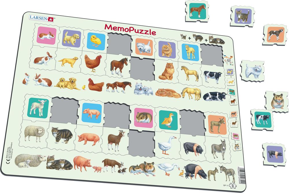 GP11 - MemoPuzzle: Mother and Baby Animal Duo (Illustrative image 1)