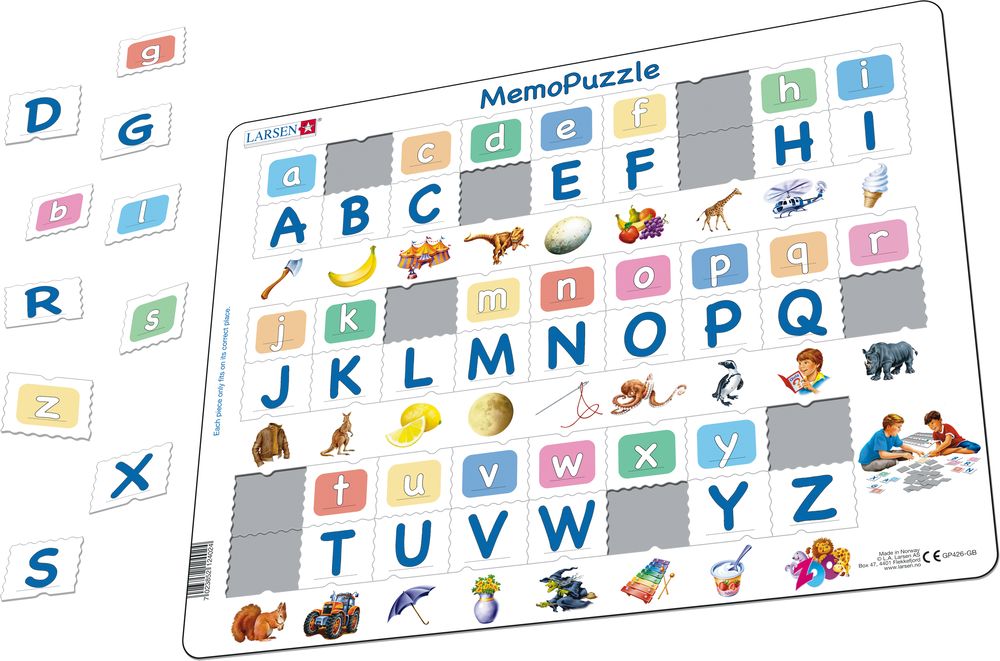 GP426 - MemoPuzzle: The Alphabet with 26 Upper and Lower Case Letters (Illustrative image 1)