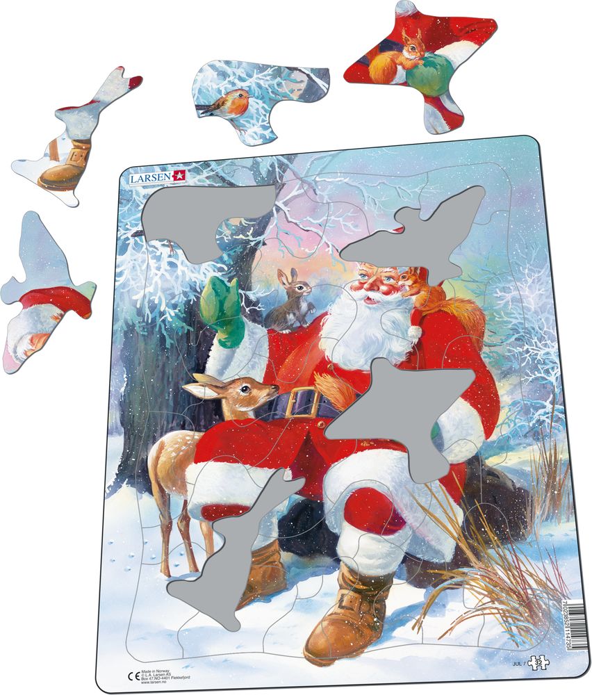 JUL7 - Santa Claus Relaxing with His Animal Friends (Illustrative image 1)