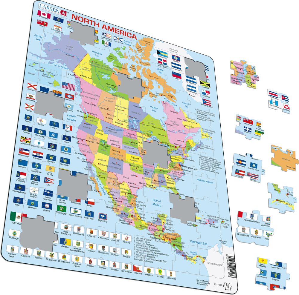 K17 - Nord-Amerika Politisk (Illustrasjonsbilde 1)