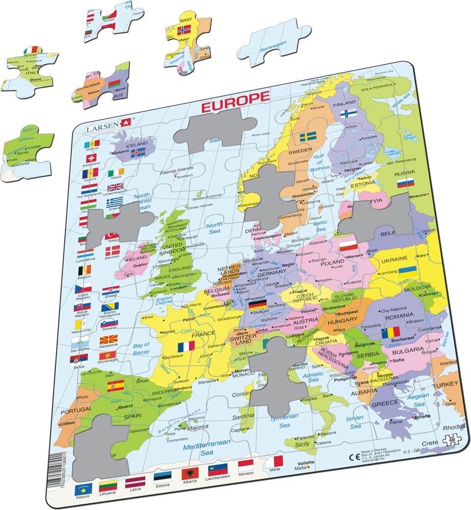 K2 - Europe Political Map (Illustrative image 1)