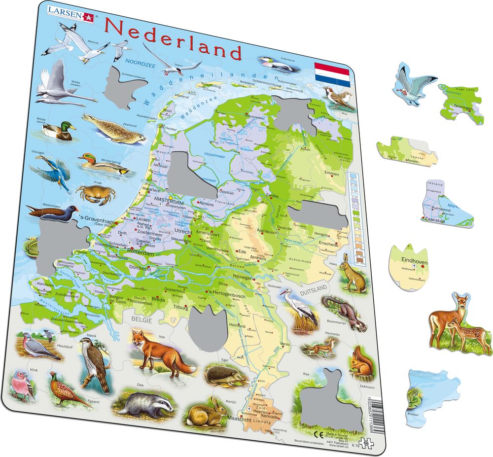 K79 - Netherlands Physical Map (Illustrative image 1)