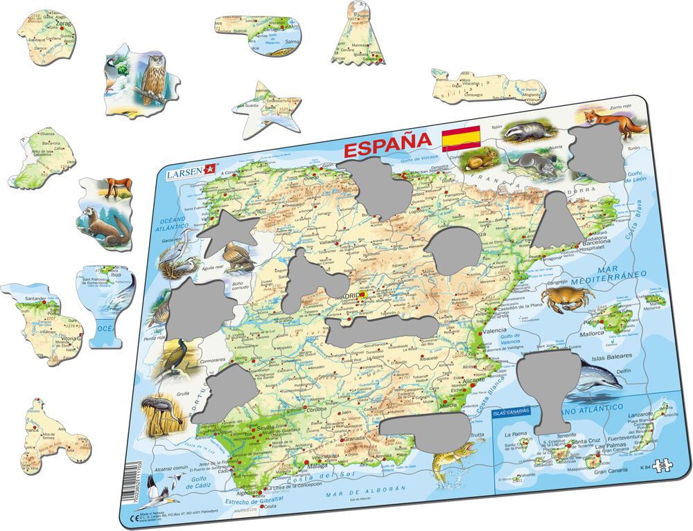 K84 - Spania, topografisk kart (Illustrasjonsbilde 1)