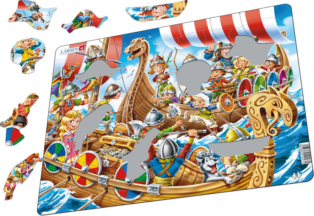 US41 - Cheerful Kids Playing Vikings (Illustrative image 1)