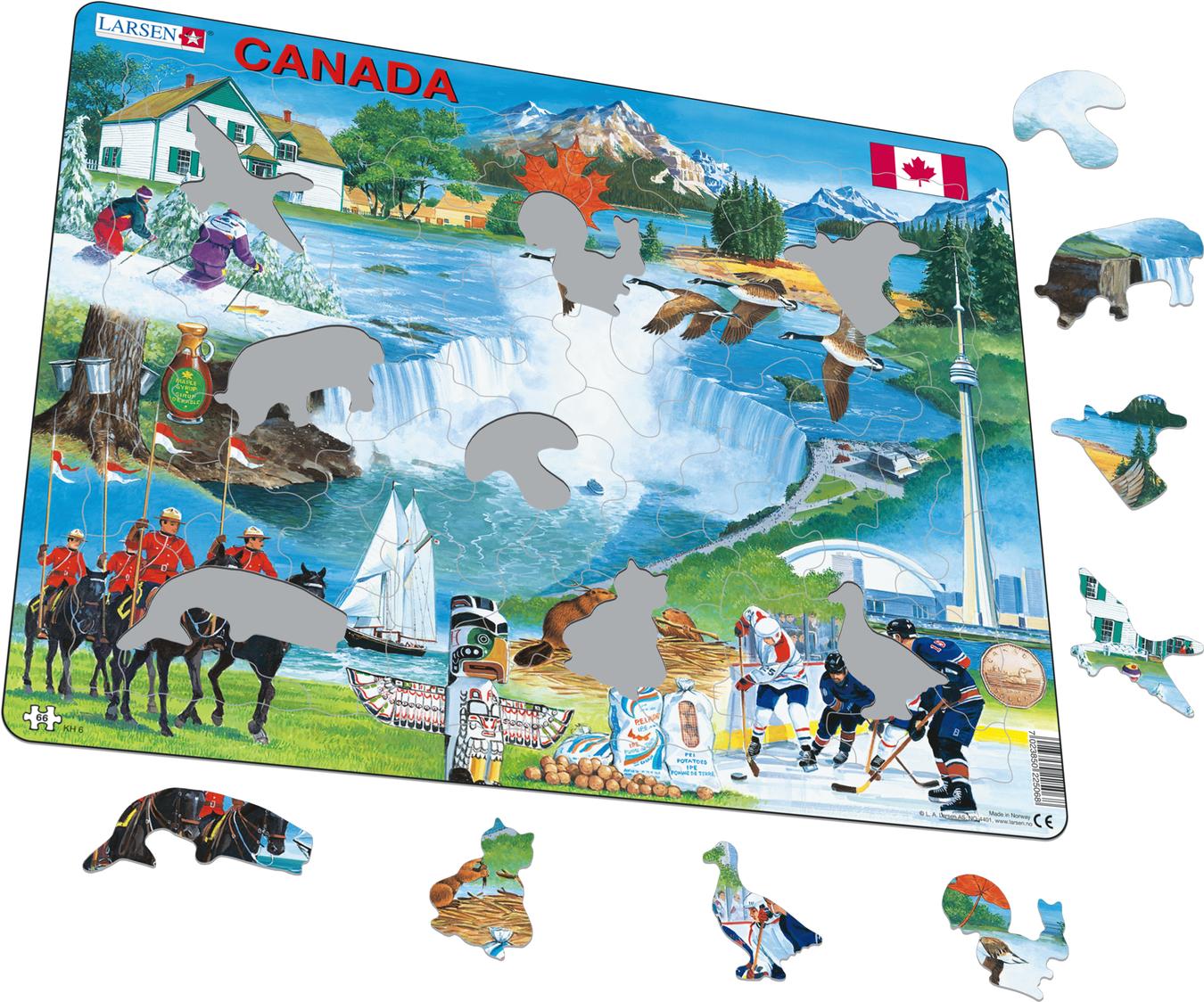 KH6 Canada Souvenir Travel and Souvenir Puzzles Larsen Puzzles