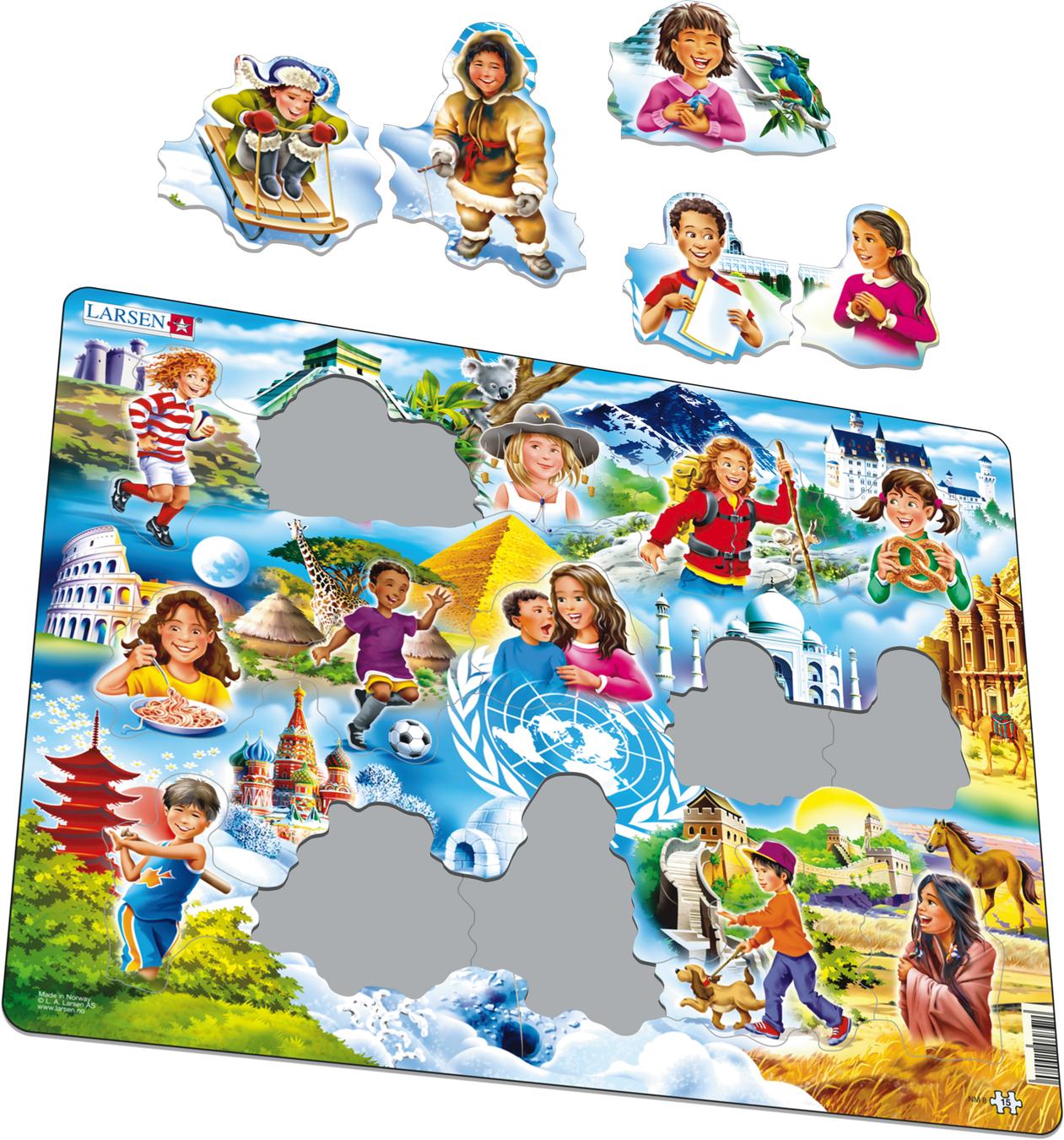 NM8 Beginner Puzzle Children Around the World Motif Puzzles