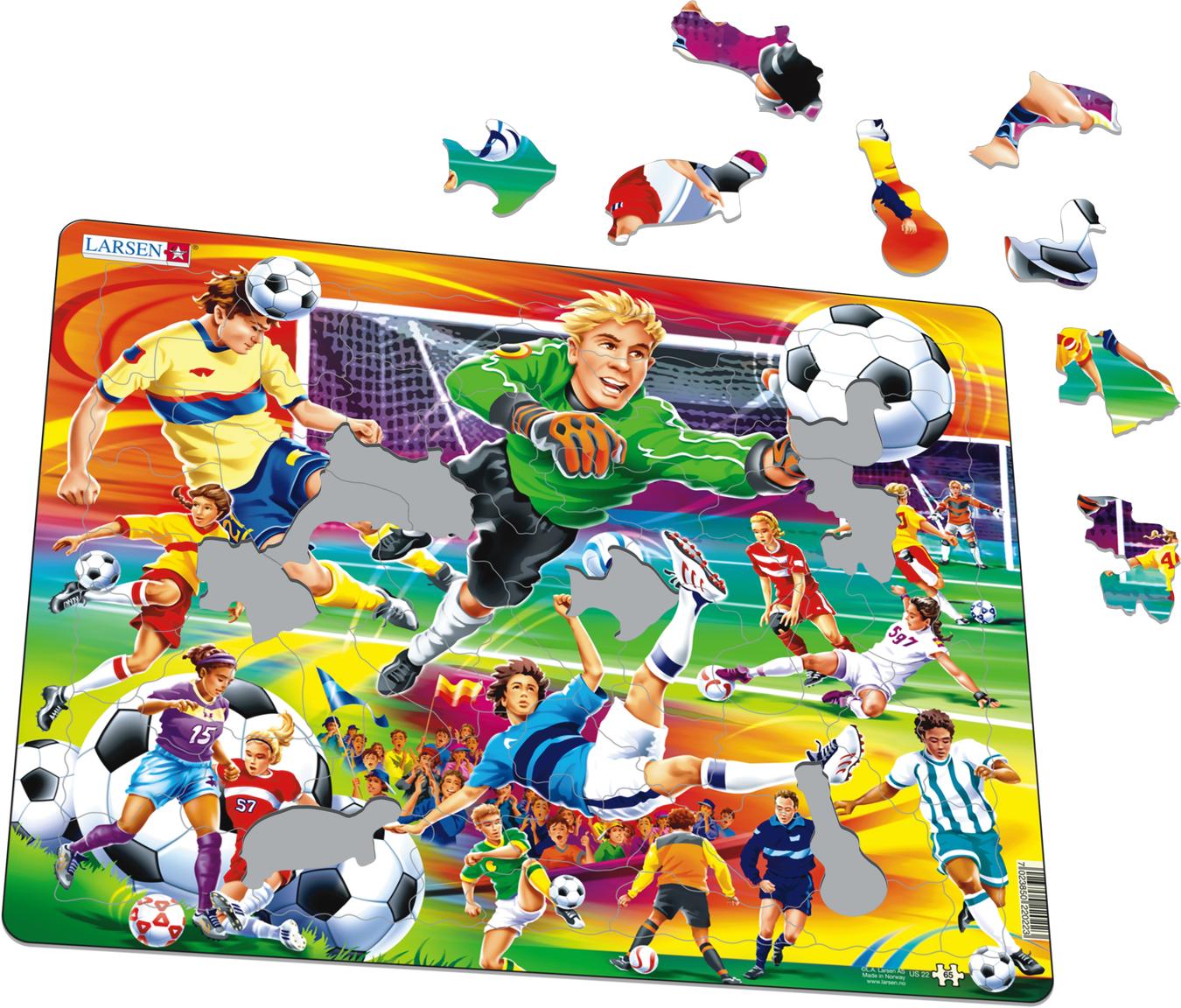 US22 Action on the football pitch Motif Puzzles Larsen Puzzles