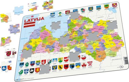 A10 - Latvia, political map