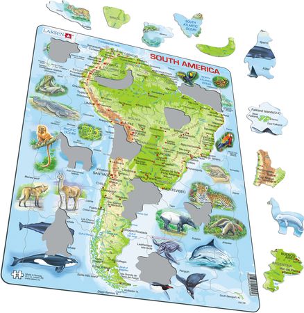 A25 - South America Topographic Map