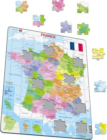 A5 - Frankrike, politisk kart